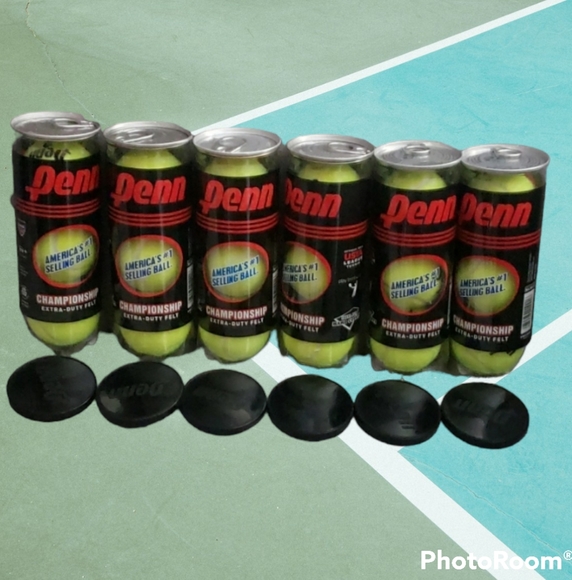 penn Games Penn Tennis Balls Championship Extraduty Felt 6 Packs Of